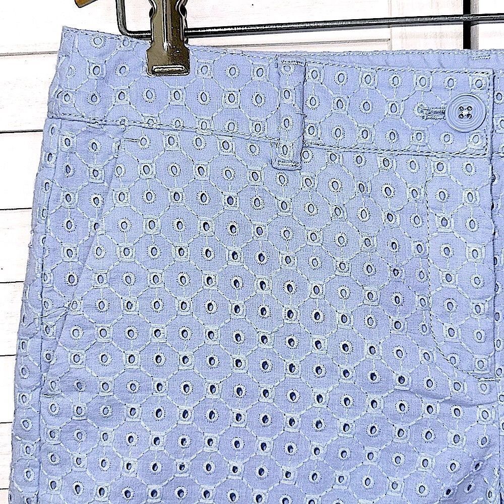 Loft Shorts Size 6 Light Periwinkle 6" Eyelet Mid-Rise - Picture 4 of 8